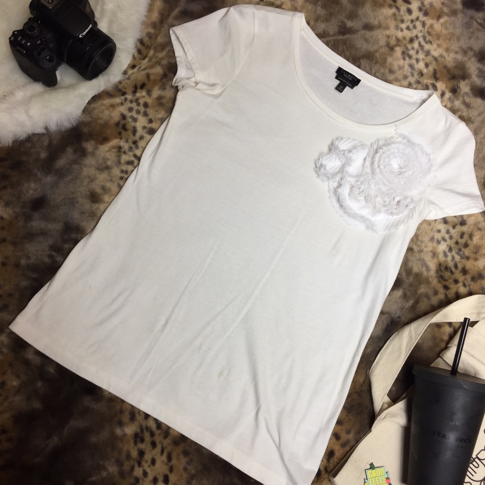 Cream colored flower blouse